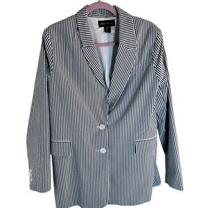 Jones New York Striped Blazer XL Classic Career Jacket boss energy cool girl